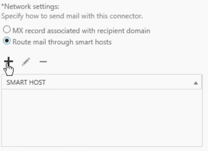 Exchange Server- Creating a send connector  smarthost3