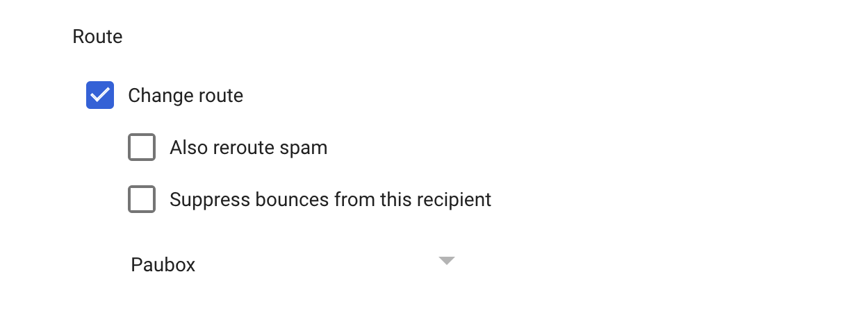 Google Check Routing Example Segmented mail routing for Google Workspace (by domain)